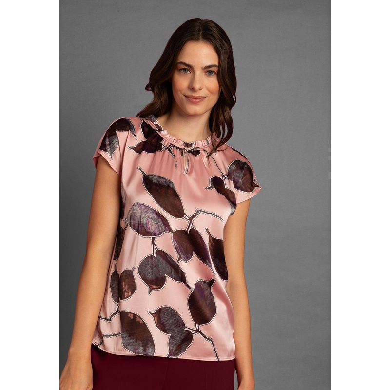 Leaf Print Blouse Shirt