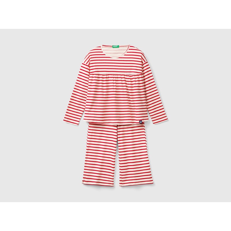 Loose-Fitting Striped Organic Cotton Pyjamas
