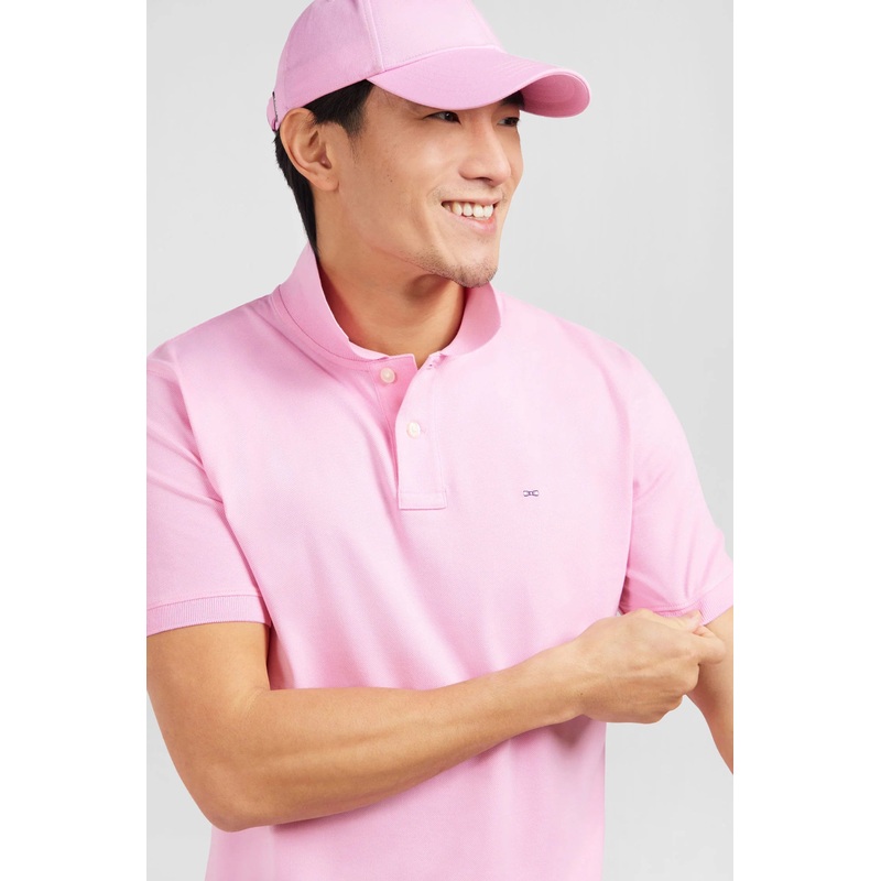 Pink Stretch Pima Cotton Polo