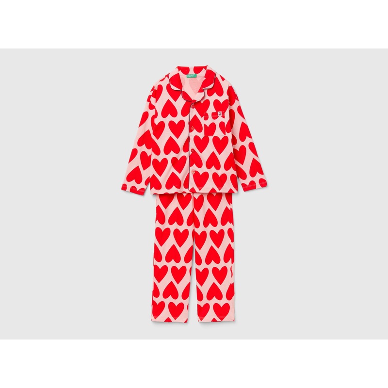 Pyjamas with Heart Print
