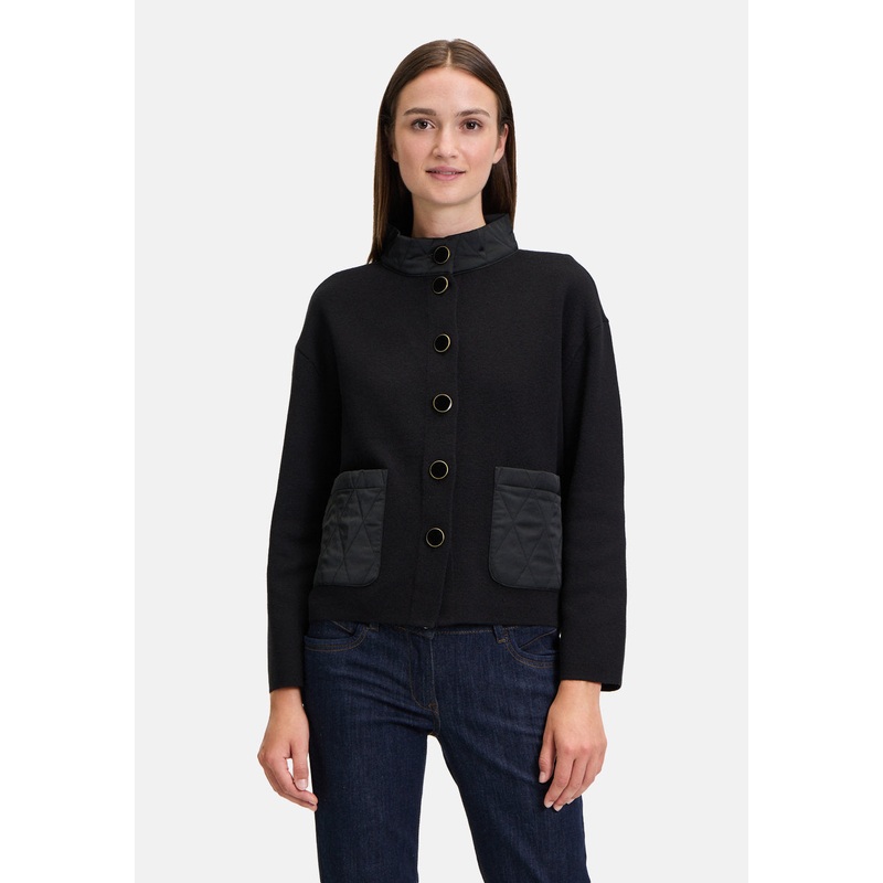 Casual Cardigan with Stand-Up Collar