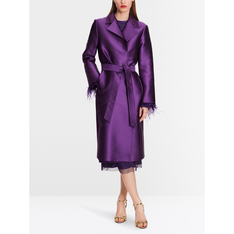 Coat with Silk Content