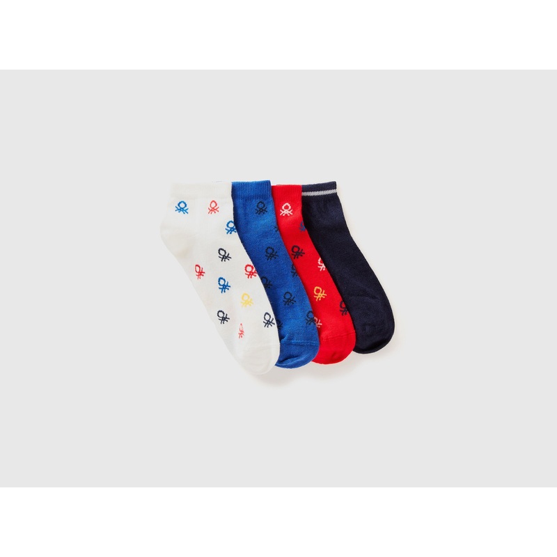 Four Pairs of Short Socks with Logos