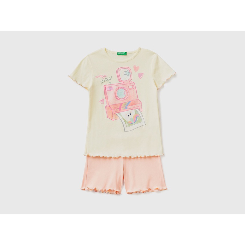 Lightweight Pyjamas In Long Fiber Cotton
