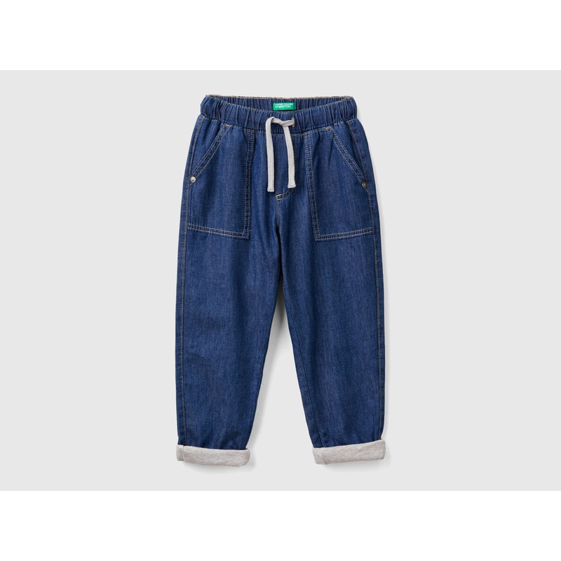 Lined Joggers in Denim