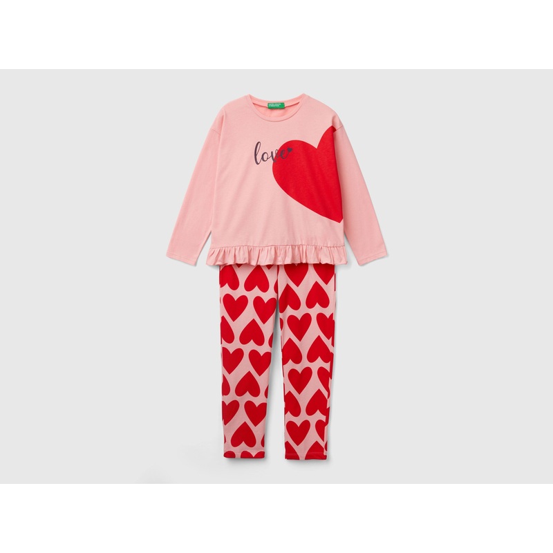 Long Fiber Cotton Heart Pyjamas