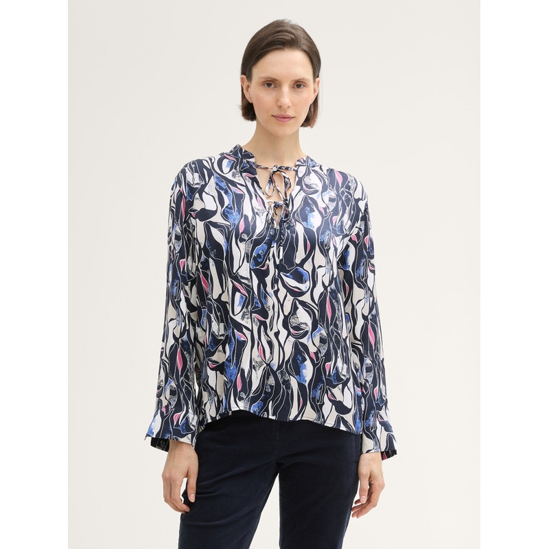 Patterned Relaxed Fit Blouse