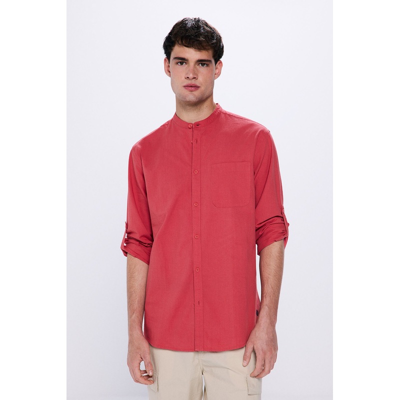 Seersucker Mao Shirt