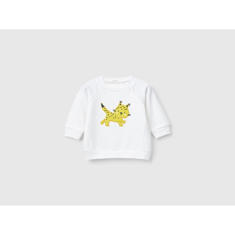Sweatshirt with Animal Embroidery