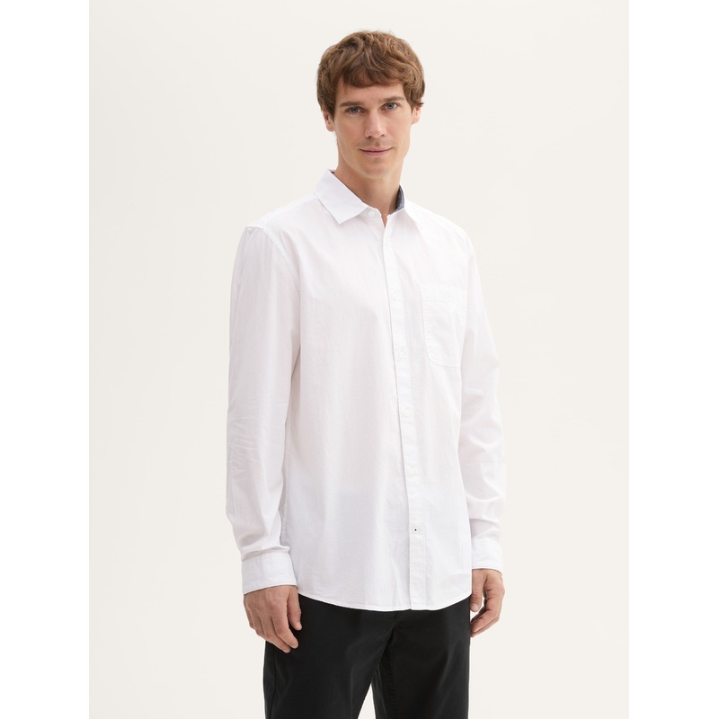 Twill Shirt with A Chest Pocket