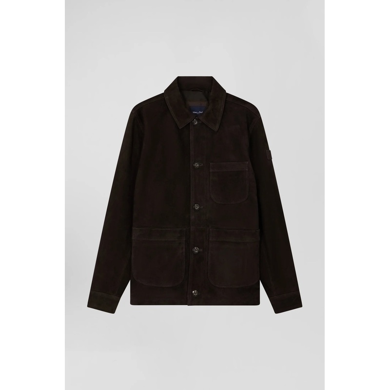 Dark Brown Suede Overshirt