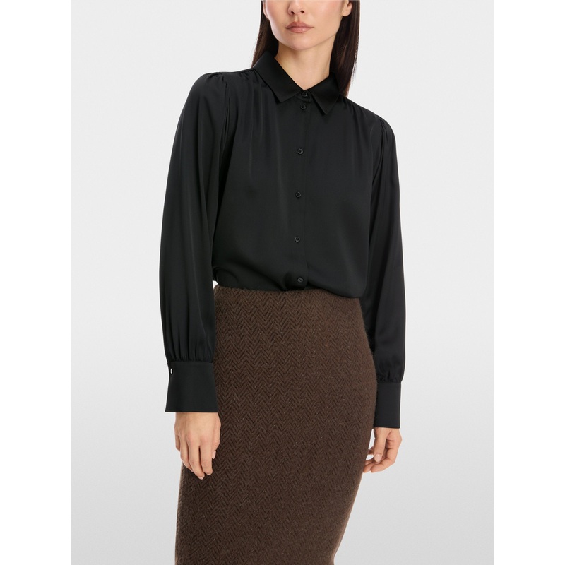 Feminine Shirt Blouse with Kimono Sleeves