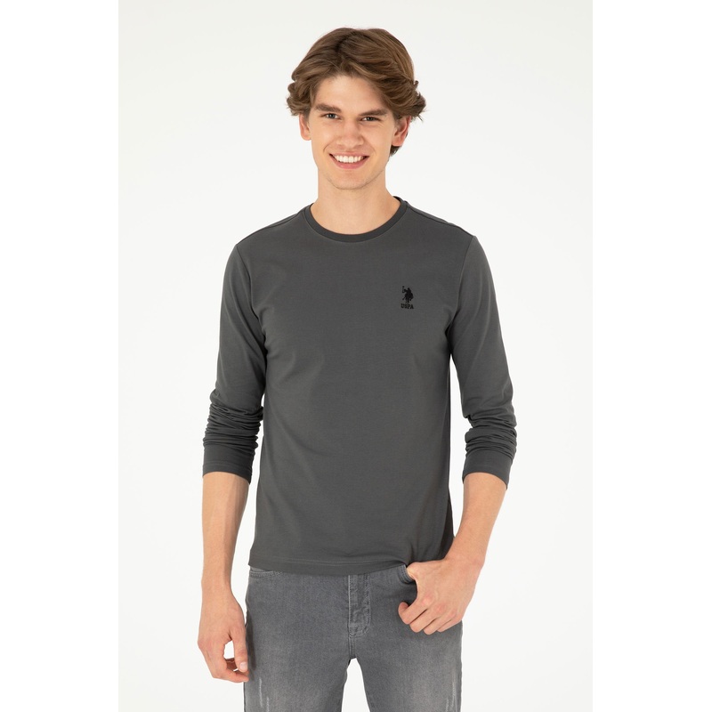Grey Round Neck T-Shirt