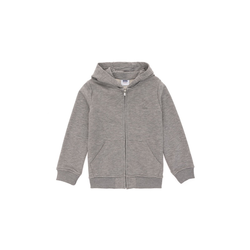 Grey Sweatshirt with Hood