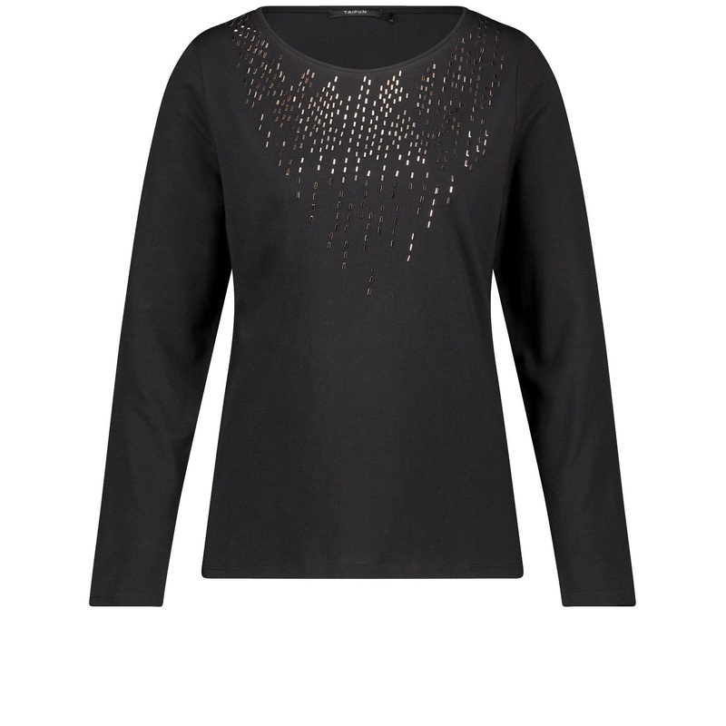 Long-Sleeved Shirt with Glitter Stones