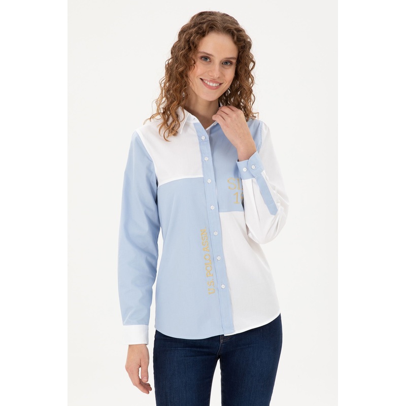 Multi-Color Color-Block Button Down