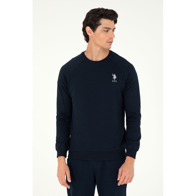 Navy Blue Sweatshirt with Logo