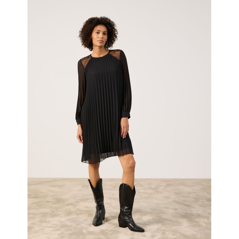 Plise Dress with Top Insert