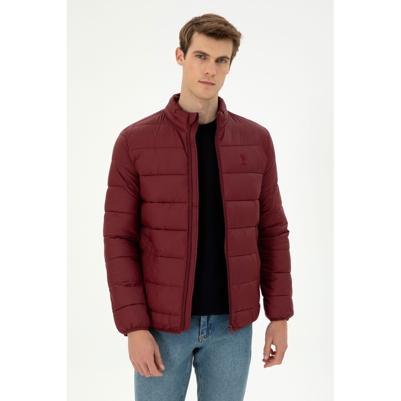 Red Quilted Puffer Jacket