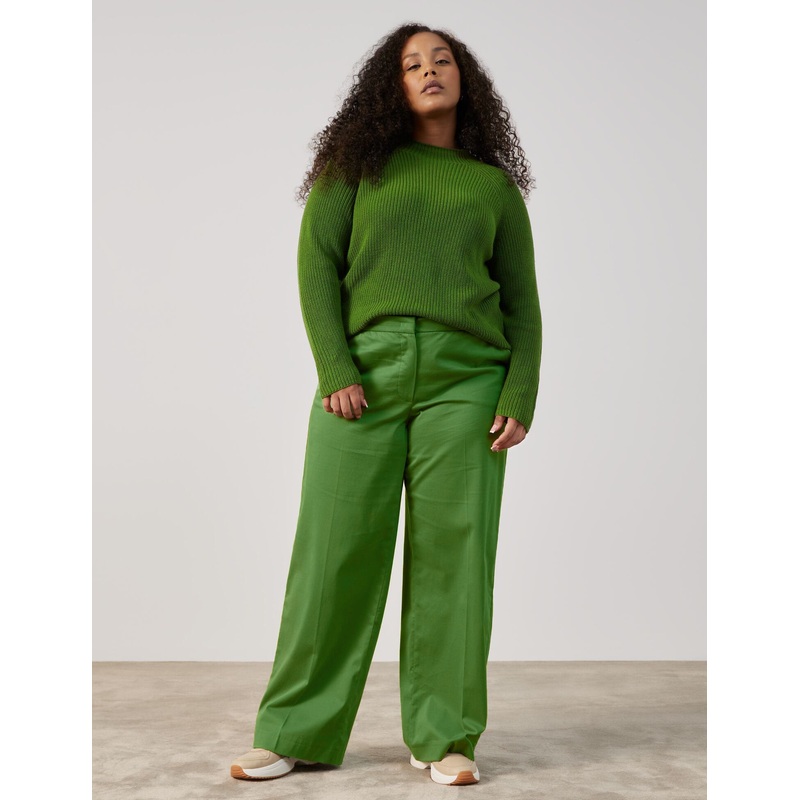Wide Trousers Made Of Cotton Stretch Carlotta