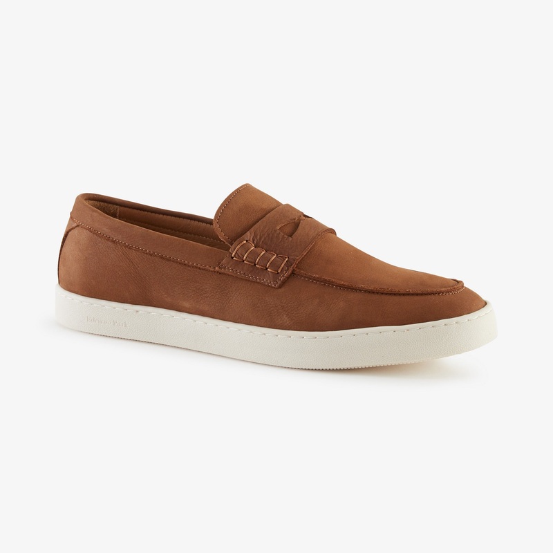 Brown Moccasins In Grained Leather
