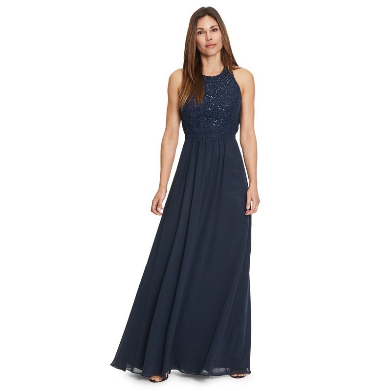 Dark Blue Dress Long Without Sleeve
