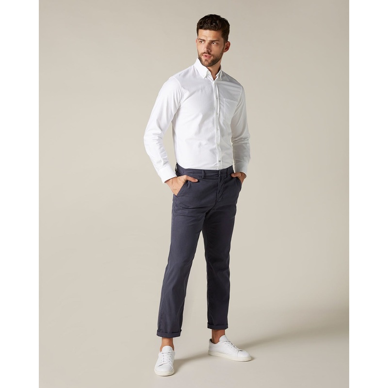 Dark Blue SLIMMY CHINO Cotton Tencell Navy