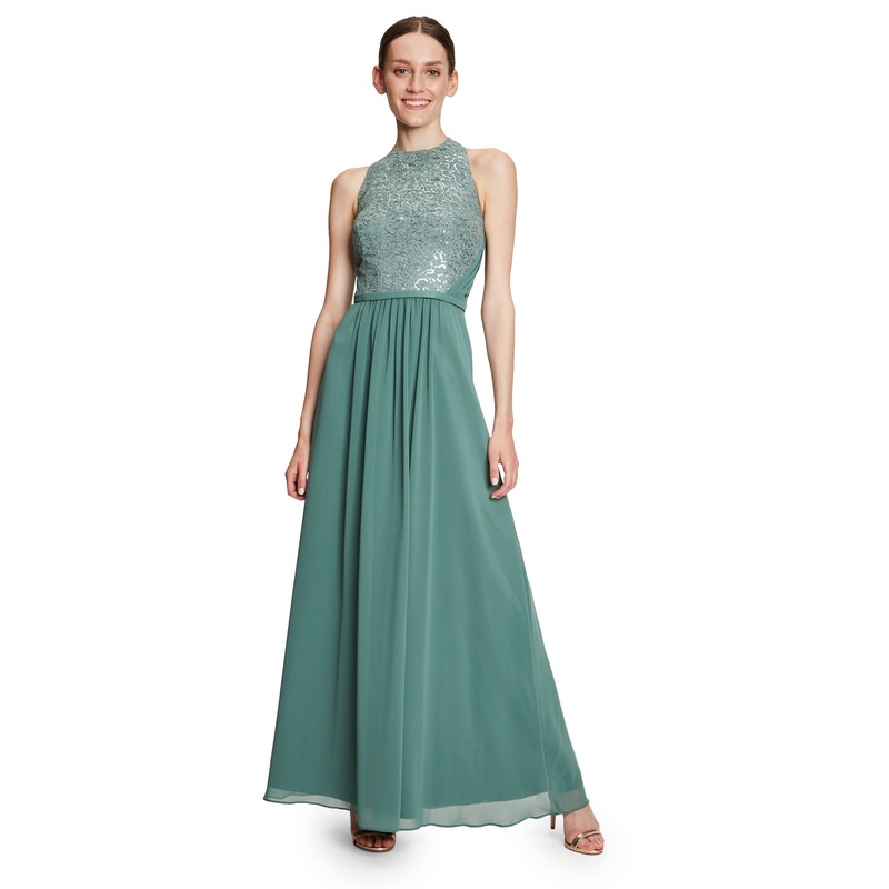Green Dress Long Without Sleeve