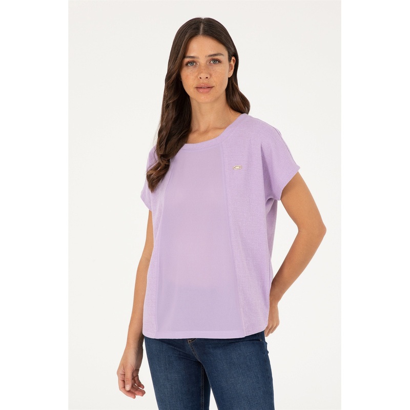 Purple Round Neck T-Shirt
