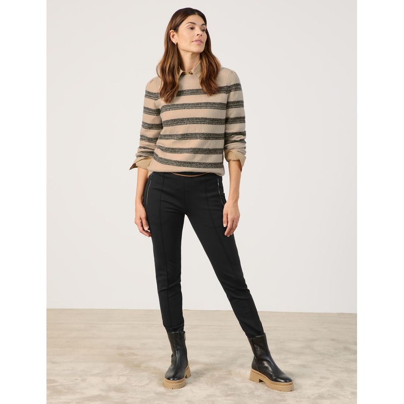 Stretch Trousers Sanya Skinny Fit with Vertical Pintucks