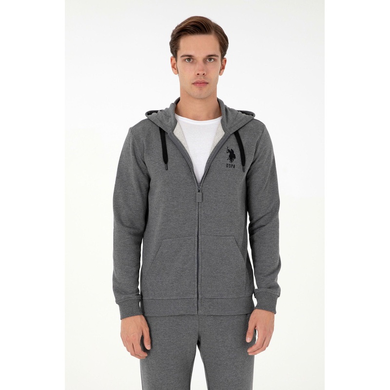 Beige Zip Up Hoodie