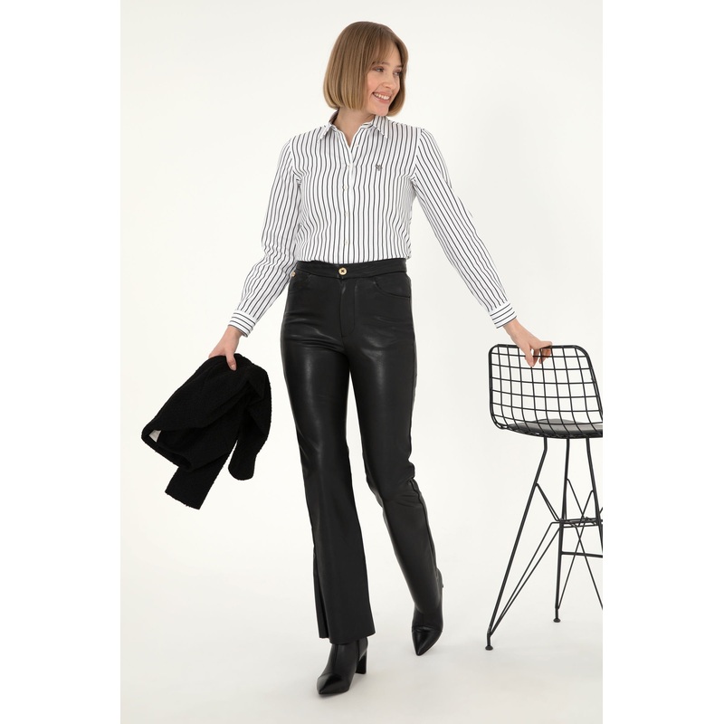 Black Leather Dress Trousers