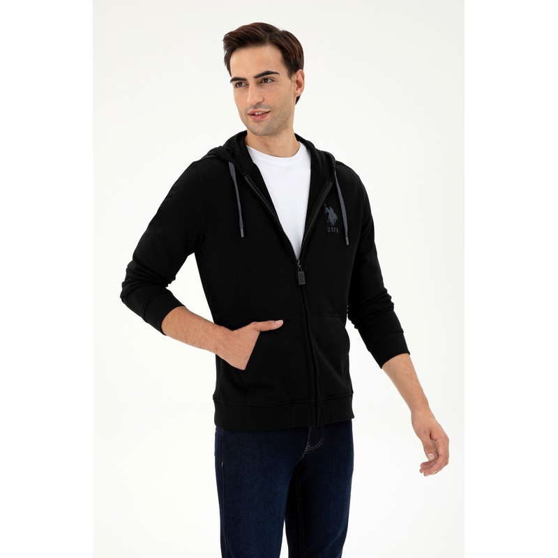 Black Zip Up Hoodie