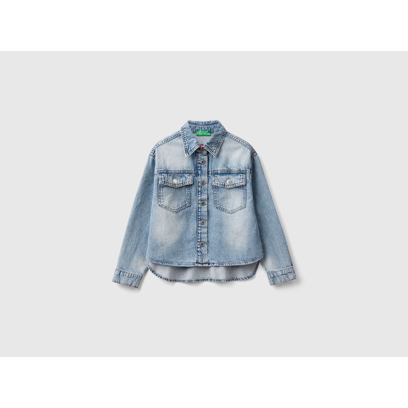 Denim Shirt with Rhinestones