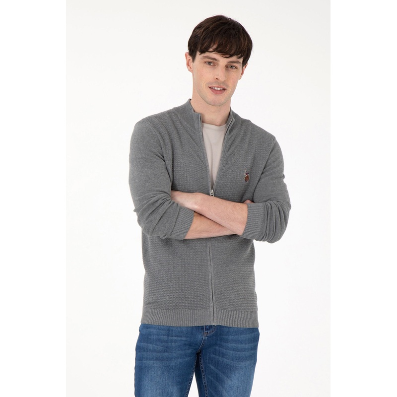 Grey Knitting Cardigan