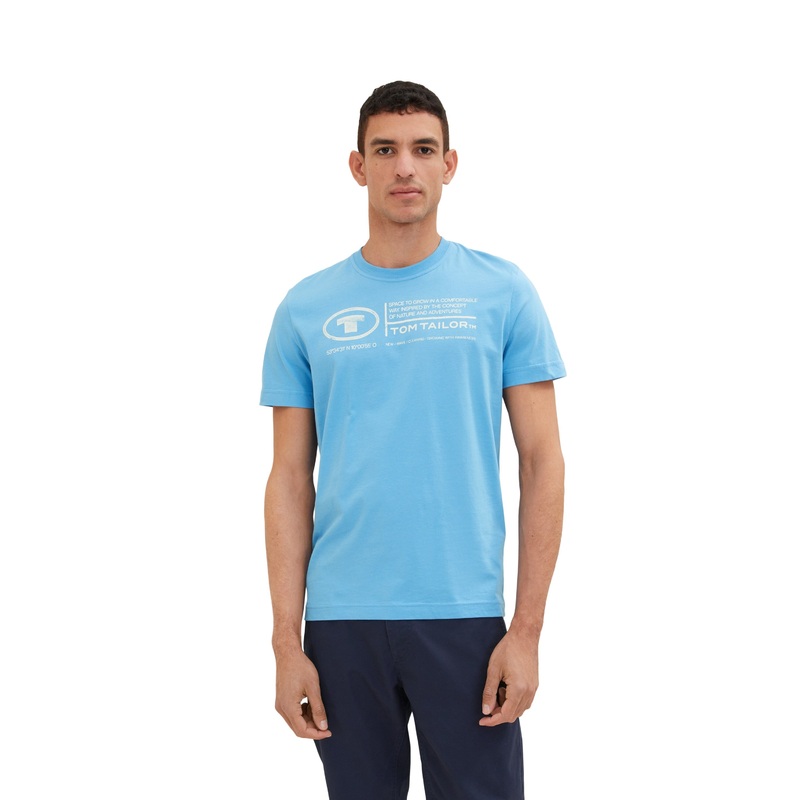Light Blue Short Sleeve Graphic T-Shirt