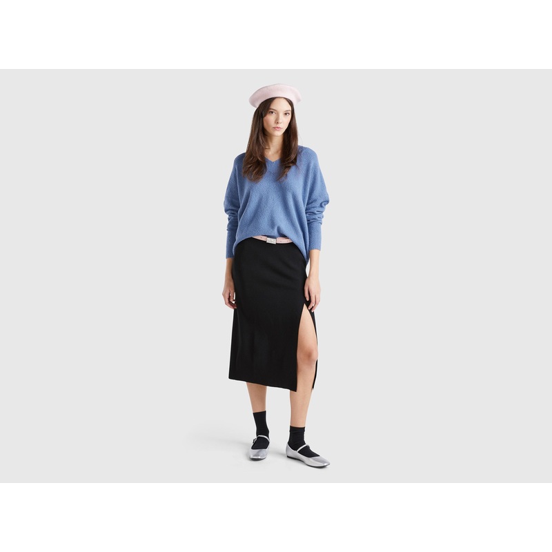 Midi Skirt with Slit