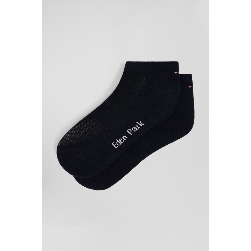 Navy Blue Stretch Cotton Low-Cut Socks