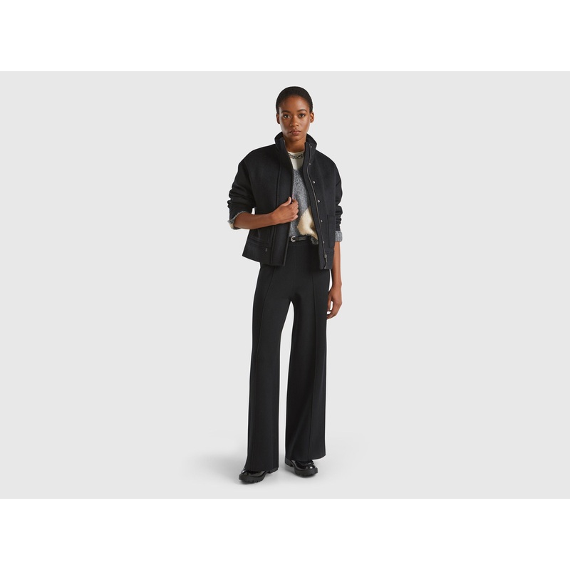 Palazzo Trousers in Viscose Blend