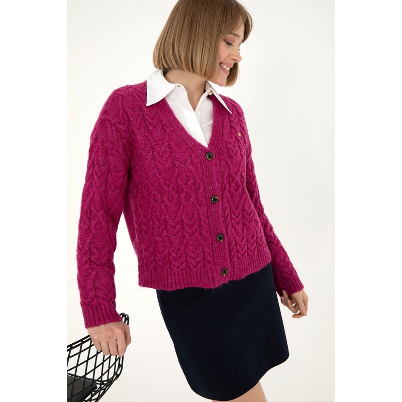 Pink Knitting Cardigan