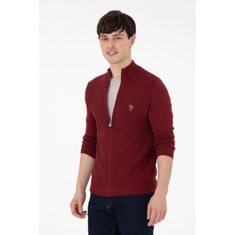 Red Knitting Cardigan
