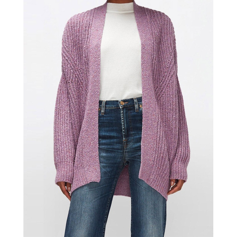 Speckled Cardigan Recycled Wool Iris