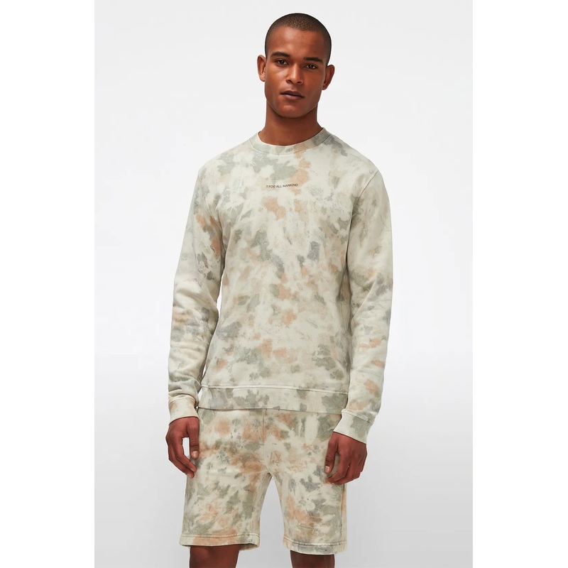 Sweatshirt Mineral Dye Camo Multicolour