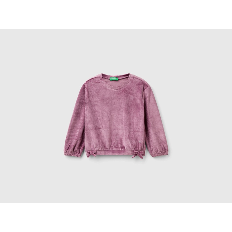 Sweatshirt with Chenille Bows