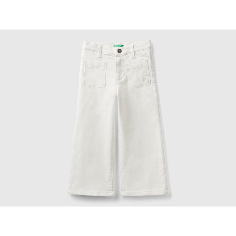 Wide Trousers in Stretch Cotton