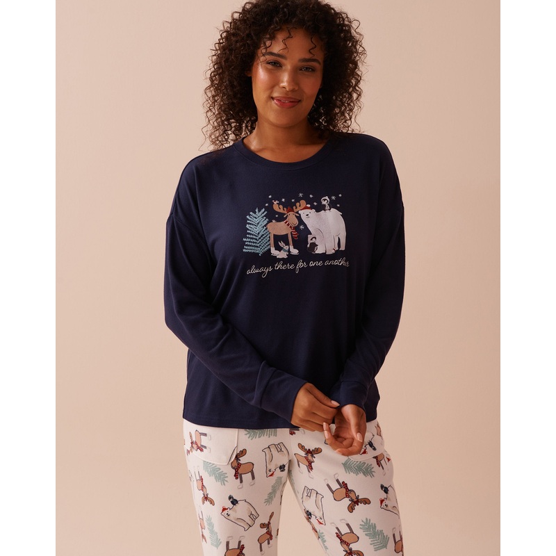 Animal Print Recycled Fibers Long Sleeve Shirt