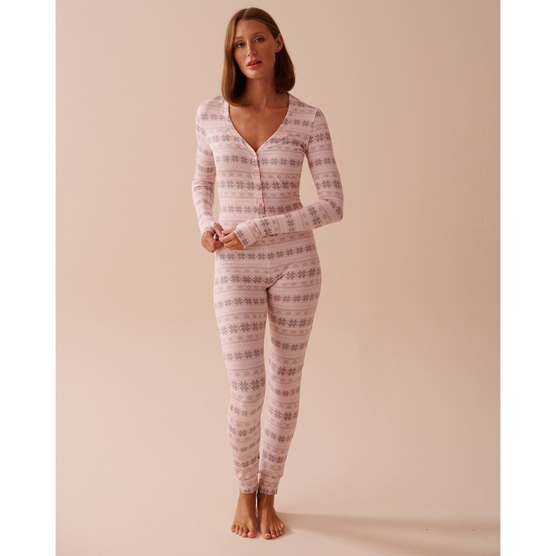 Fair Isle Print Super Soft Jumpsuit