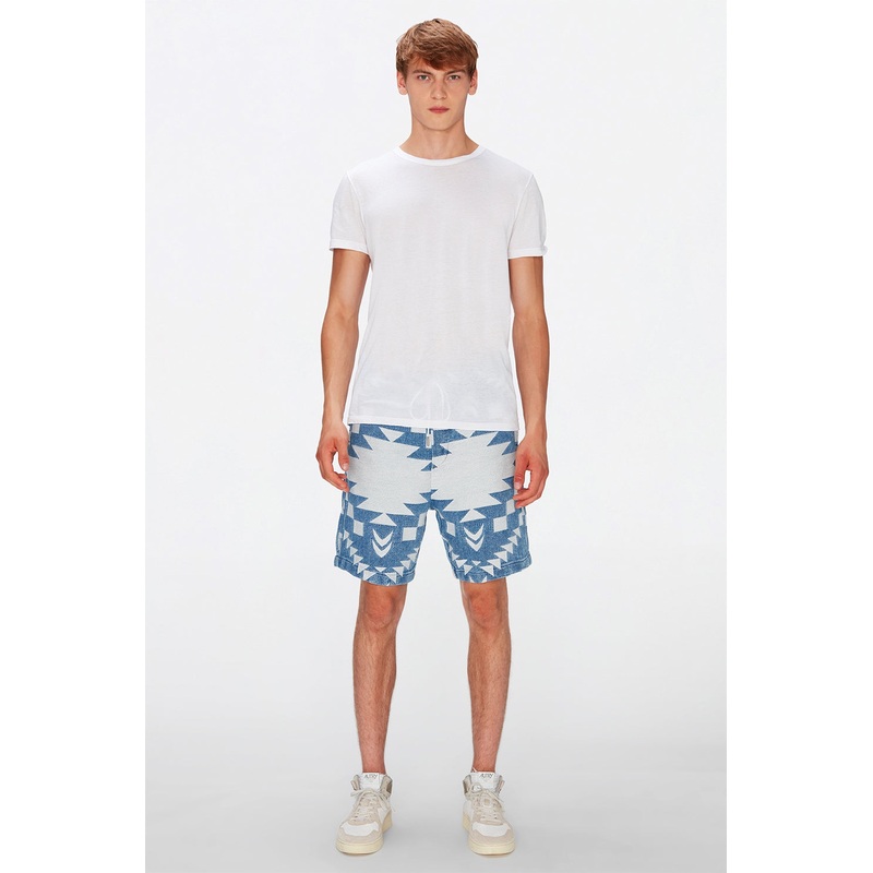 Jogger Short Indigo Jacquard