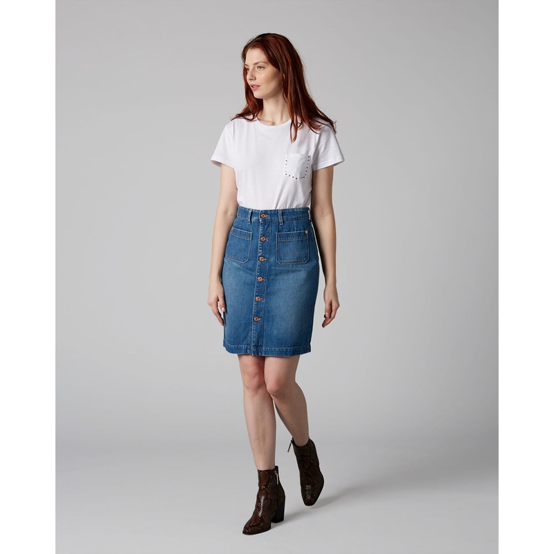Light Blue Utility Skirt Houston