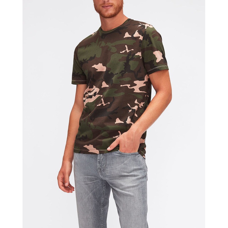 Multi-Color T-Shirt Camu Overdyed Army/Pink